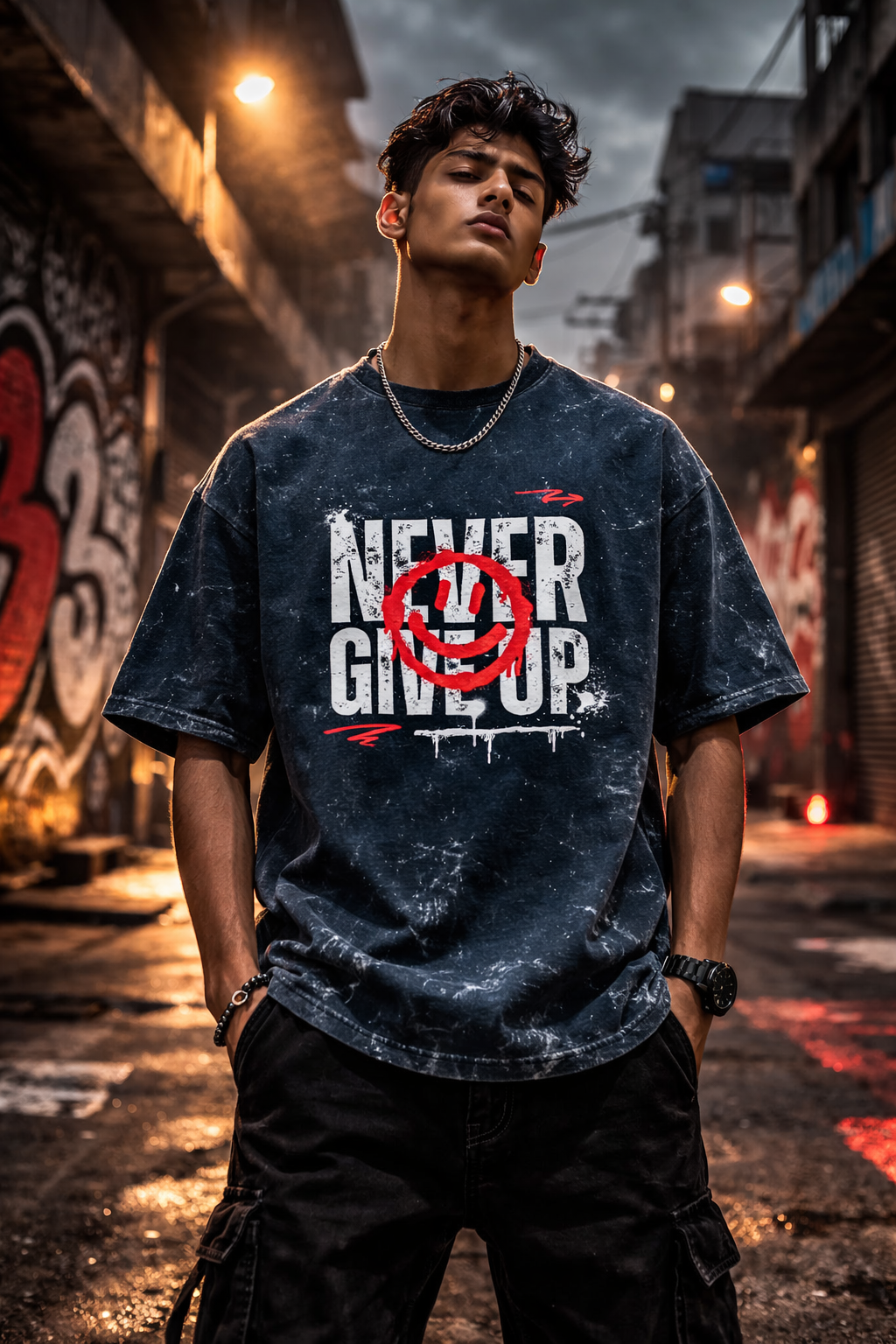 Men's Acid Washed Oversized Tee