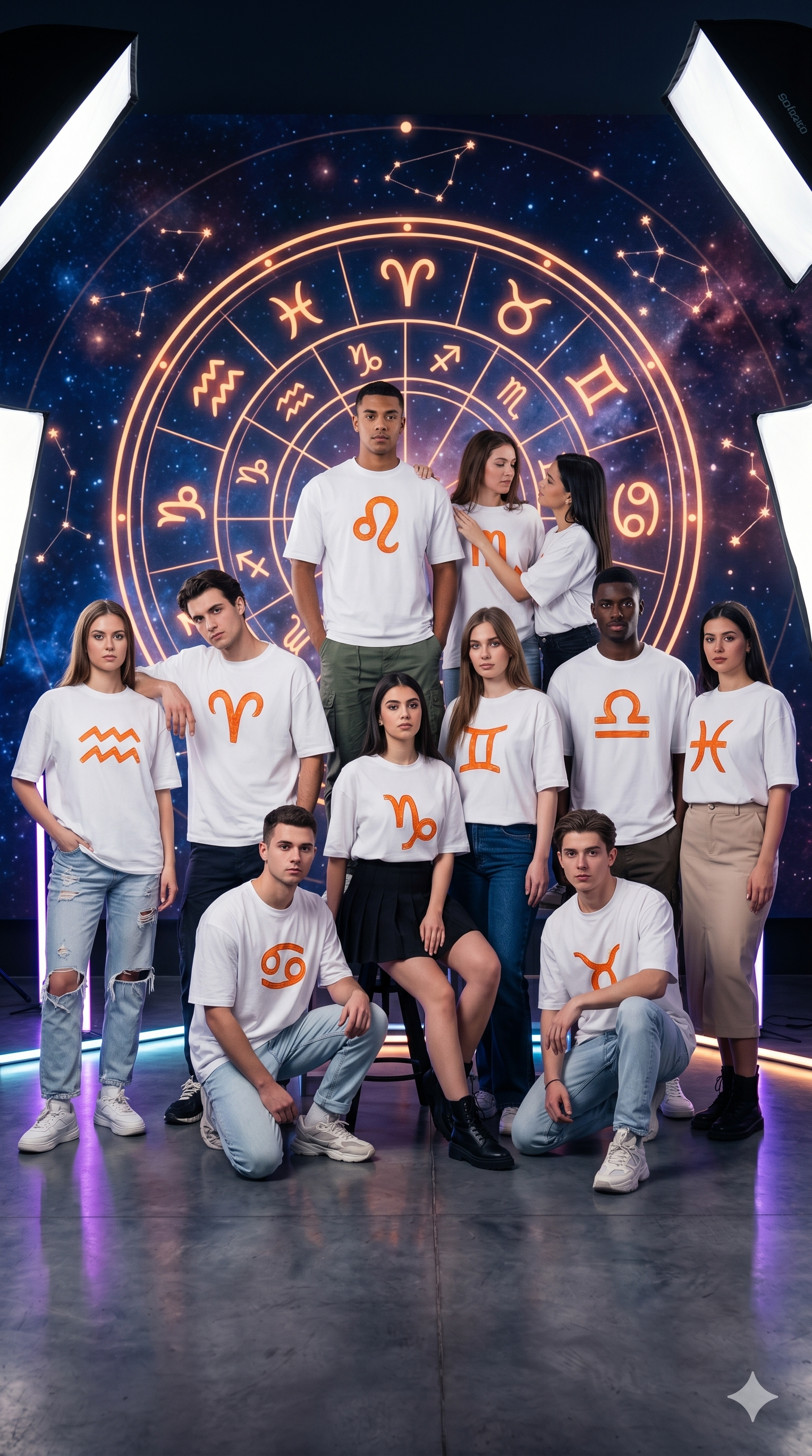Zodiac Signs Unisex Oversized Classic T-Shirt